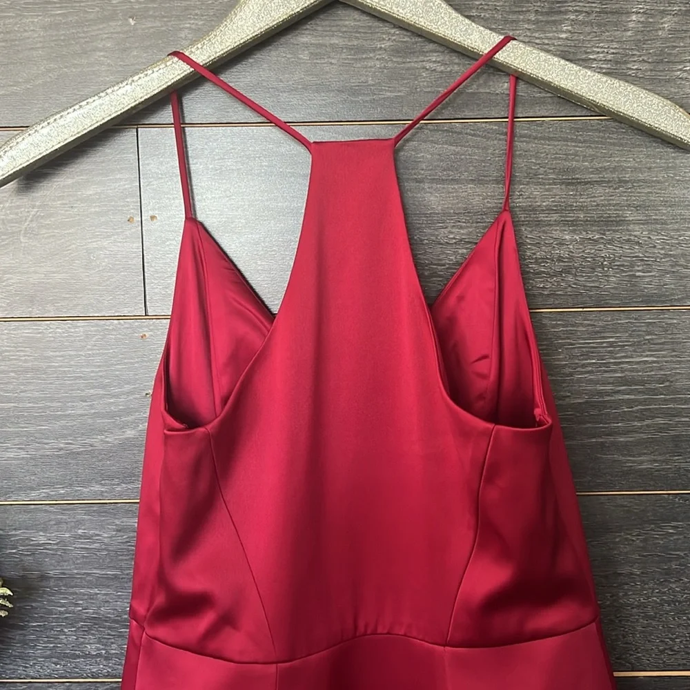 Express V Neck Satin Mini Cocktail Dress Sz 2 - Picture 6 of 9